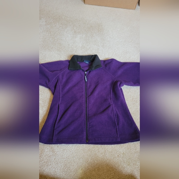 Landway Fleece purple womens small full zip up fleece quad graphics on one sleev - Picture 4 of 7